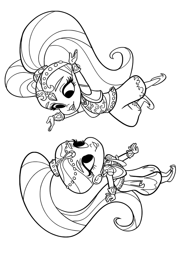 Shimmer And Shine Kleurplaat 4 Topkleurplaatnl