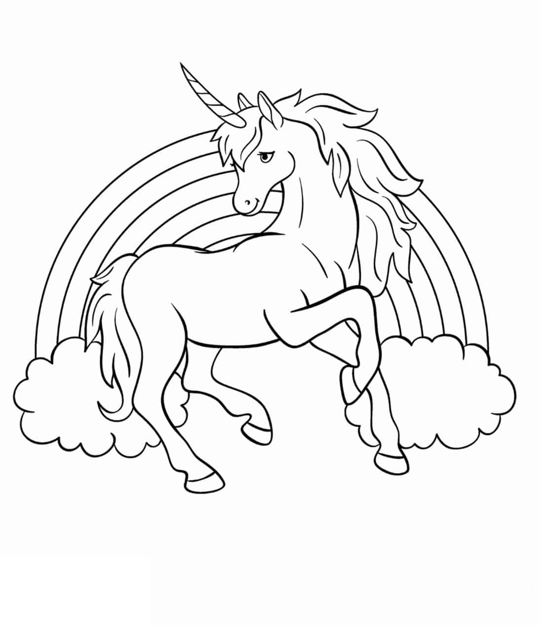 Factureerbaar Goodwill Buitenlander Rainbow Unicorn - Gratis Kleurplaten Printen Of Opslaan