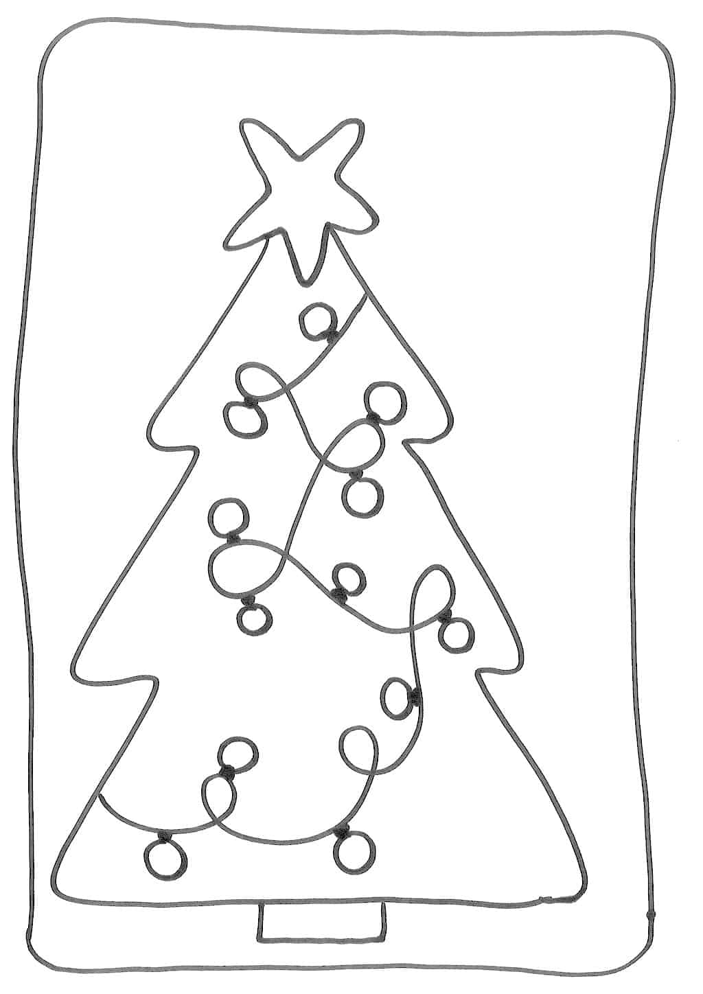 eenvoudige kerstboom met ster