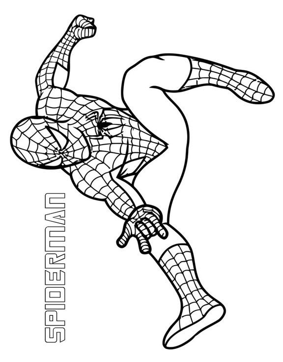 Superheld Spider-Man Kleurplaat