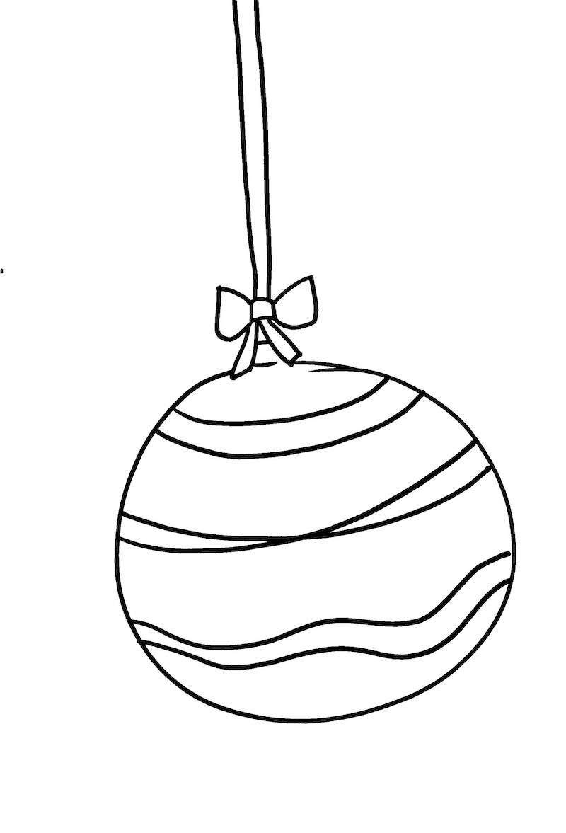 kerstbal met strik