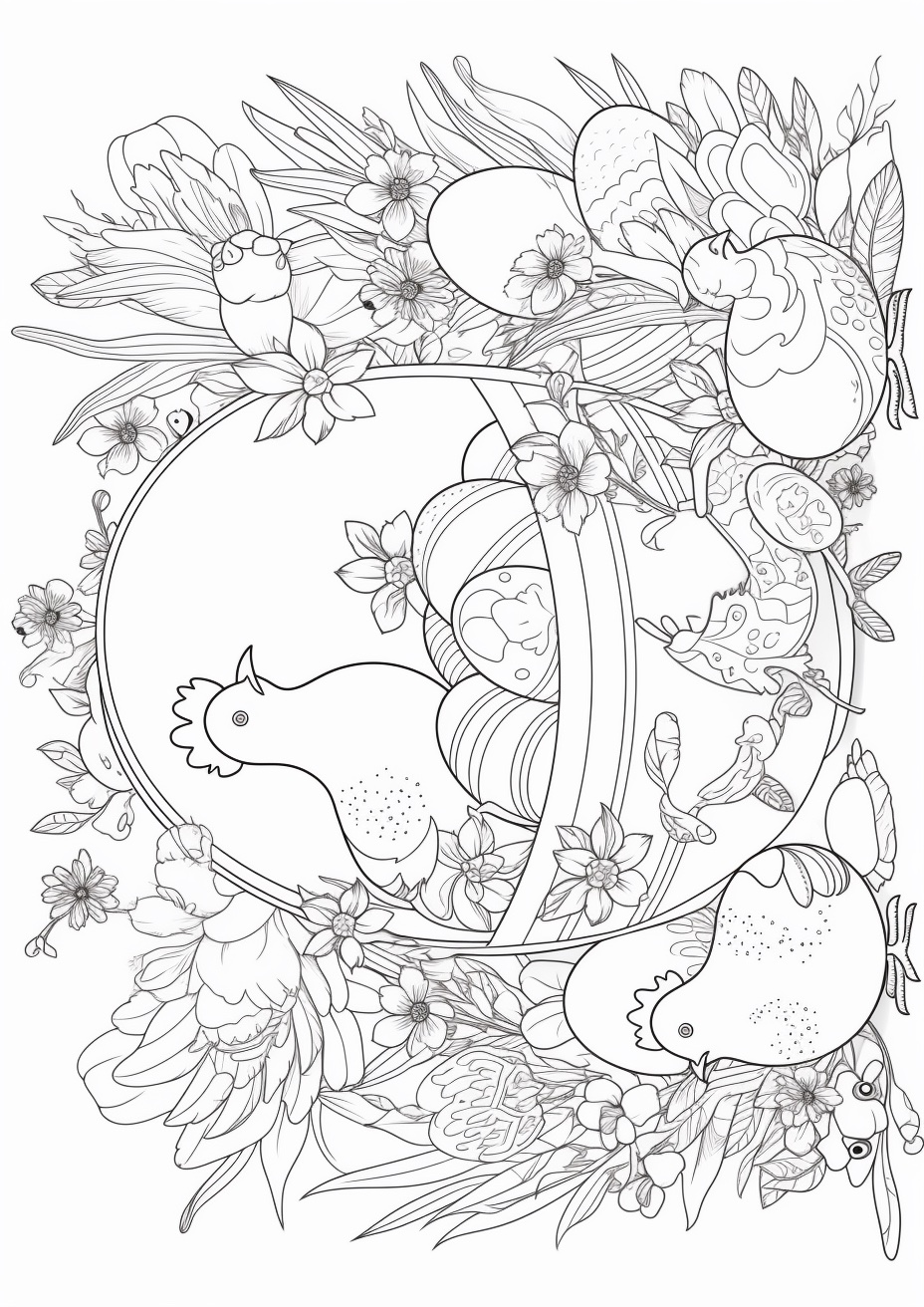 moieilijke kleurplaat pasen