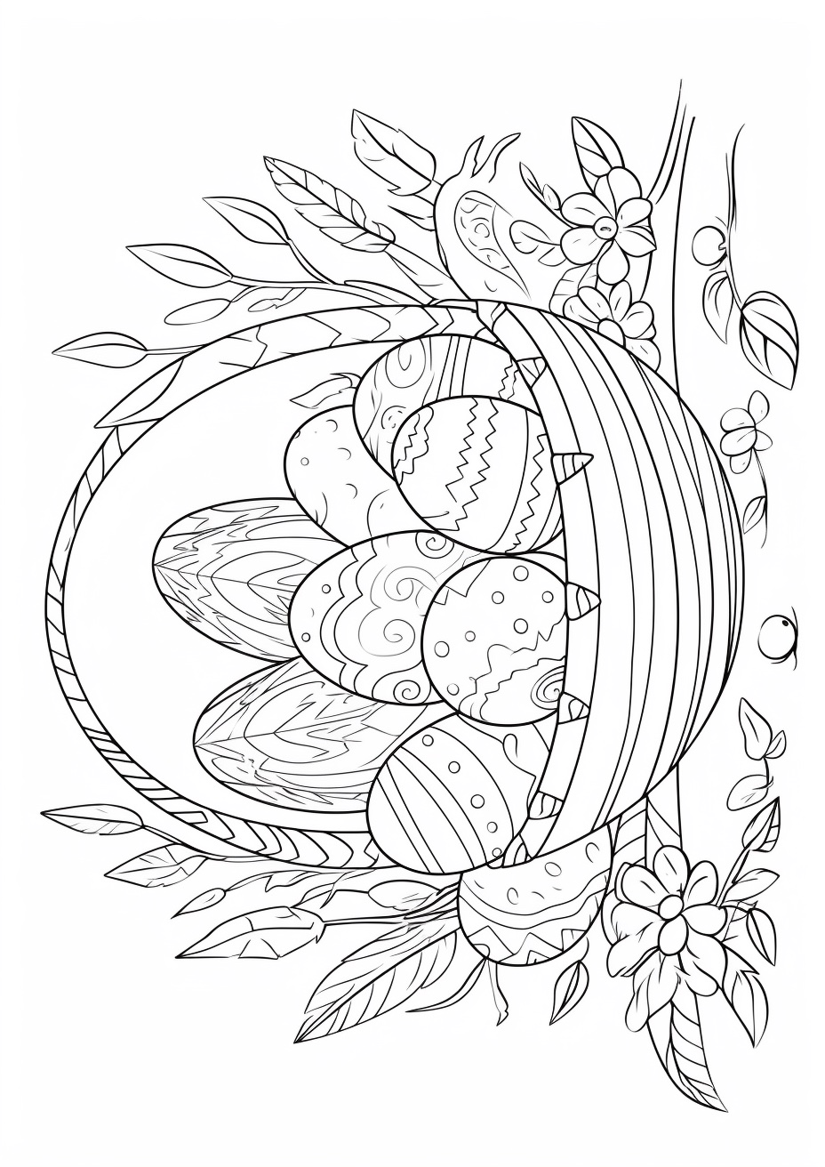 paaseieren in een mandje